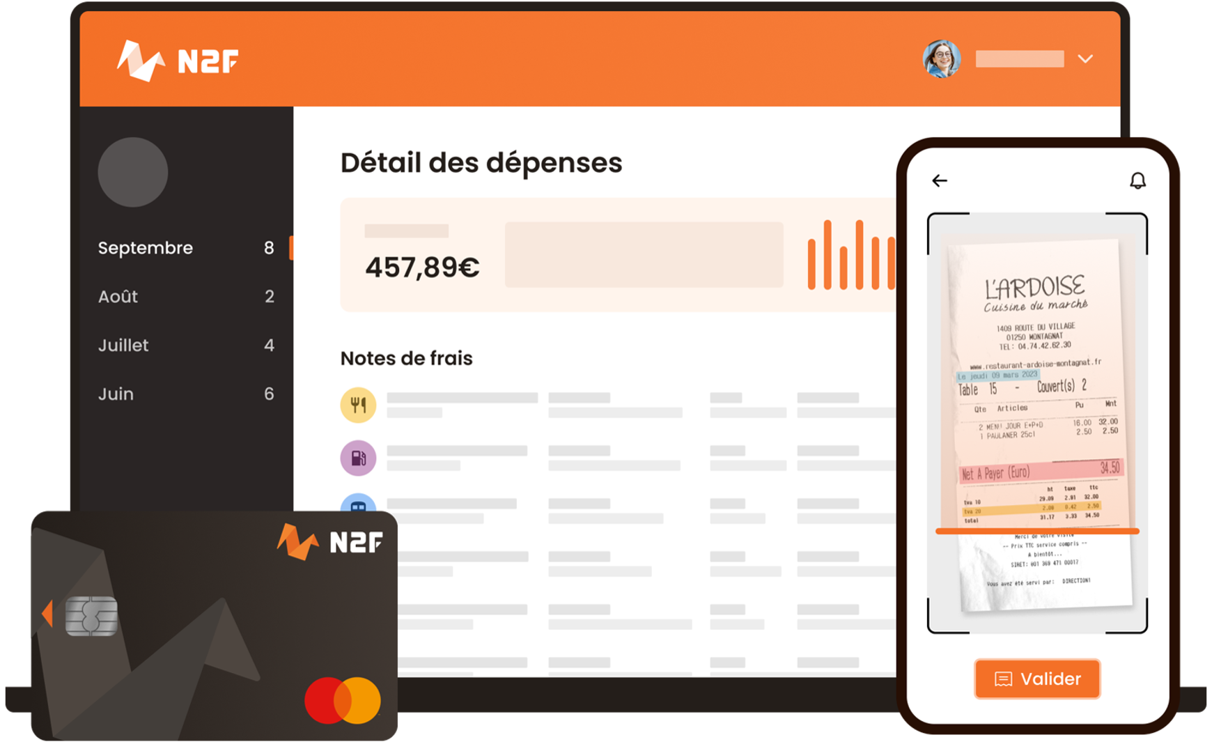 Suite unifiée N2F : factures, notes de frais, cartes corporatives