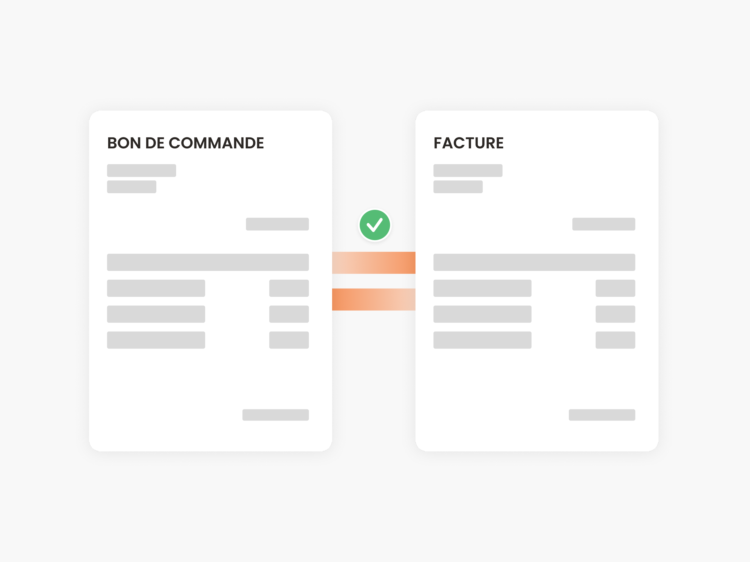 Rapprochement bon de commande et facture